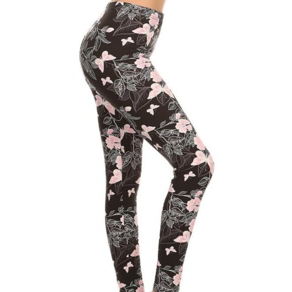 Butterfly Evening Print Buttery Soft Leggings - Picture 2 of 3